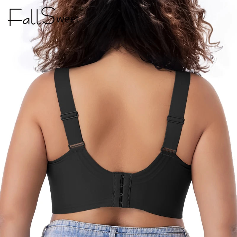 Lingerita ™-SoftBra - kaarituettomat rintaliivit.Mukavat ja hengittävät rintaliivit jokapäiväiseen käyttöön. Pehmeä spandex- ja nylonmateriaali, kevyt push-up, ei kaaritukia. Koot M–6XL, värit musta, kahvi ja beige.