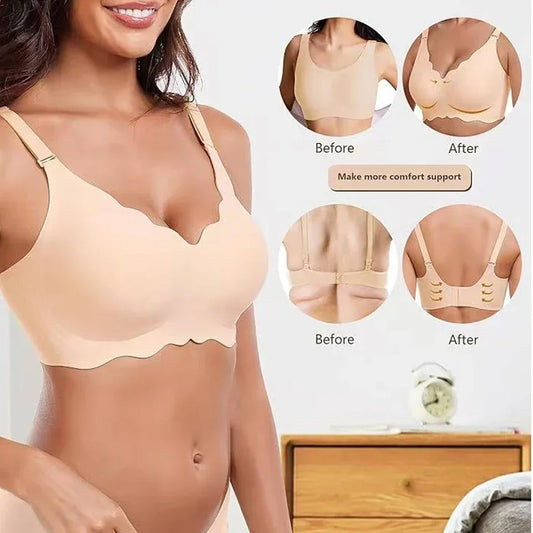 Lingerita™- Nancy- Pehmeä Push Up -rintaliivi – Irrotettavat Kupit, Kaaritueton, Saumaton ja Mukava Jokapäiväiseen Käyttöön - Lingerita-SnapShop