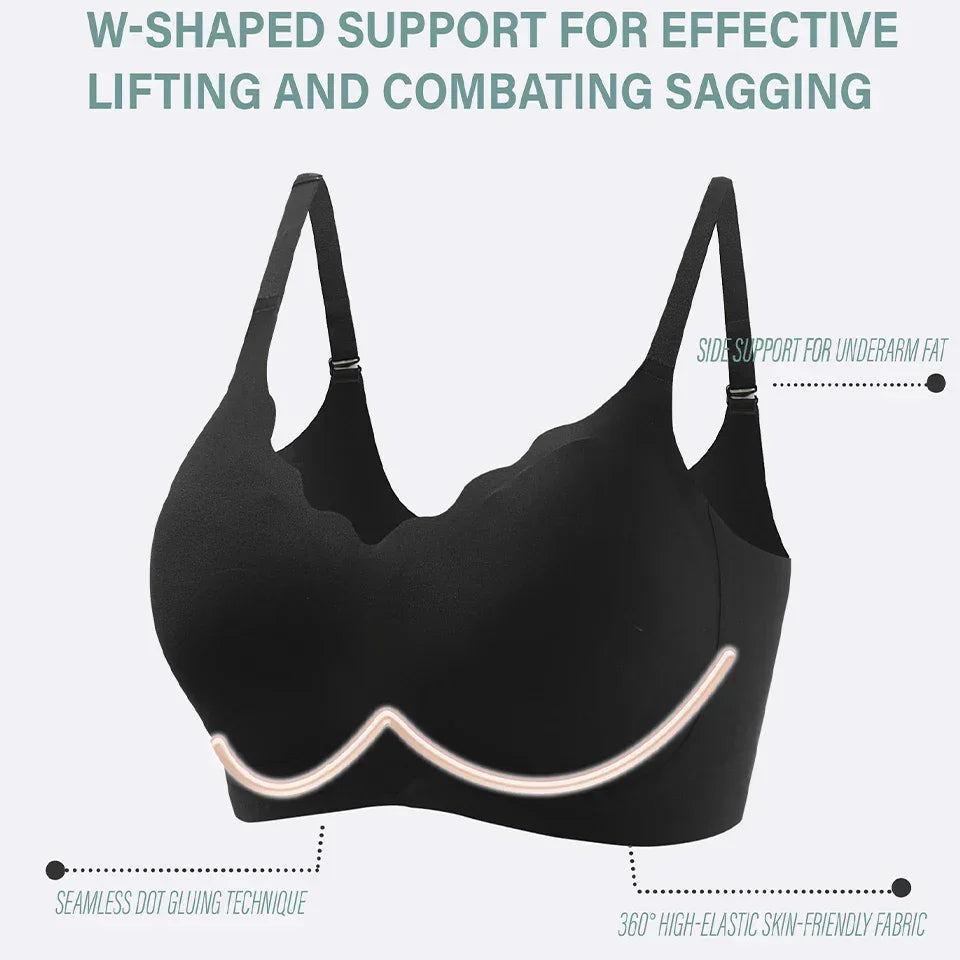 Lingerita™- Nancy- Pehmeä Push Up -rintaliivi – Irrotettavat Kupit, Kaaritueton, Saumaton ja Mukava Jokapäiväiseen Käyttöön - Lingerita-SnapShop