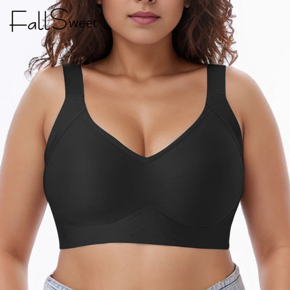 Lingerita ™-SoftBra - kaarituettomat rintaliivit.Mukavat ja hengittävät rintaliivit jokapäiväiseen käyttöön. Pehmeä spandex- ja nylonmateriaali, kevyt push-up, ei kaaritukia. Koot M–6XL, värit musta, kahvi ja beige.