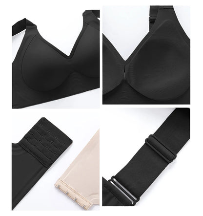 Lingerita ™-SoftBra - kaarituettomat rintaliivit.Mukavat ja hengittävät rintaliivit jokapäiväiseen käyttöön. Pehmeä spandex- ja nylonmateriaali, kevyt push-up, ei kaaritukia. Koot M–6XL, värit musta, kahvi ja beige.