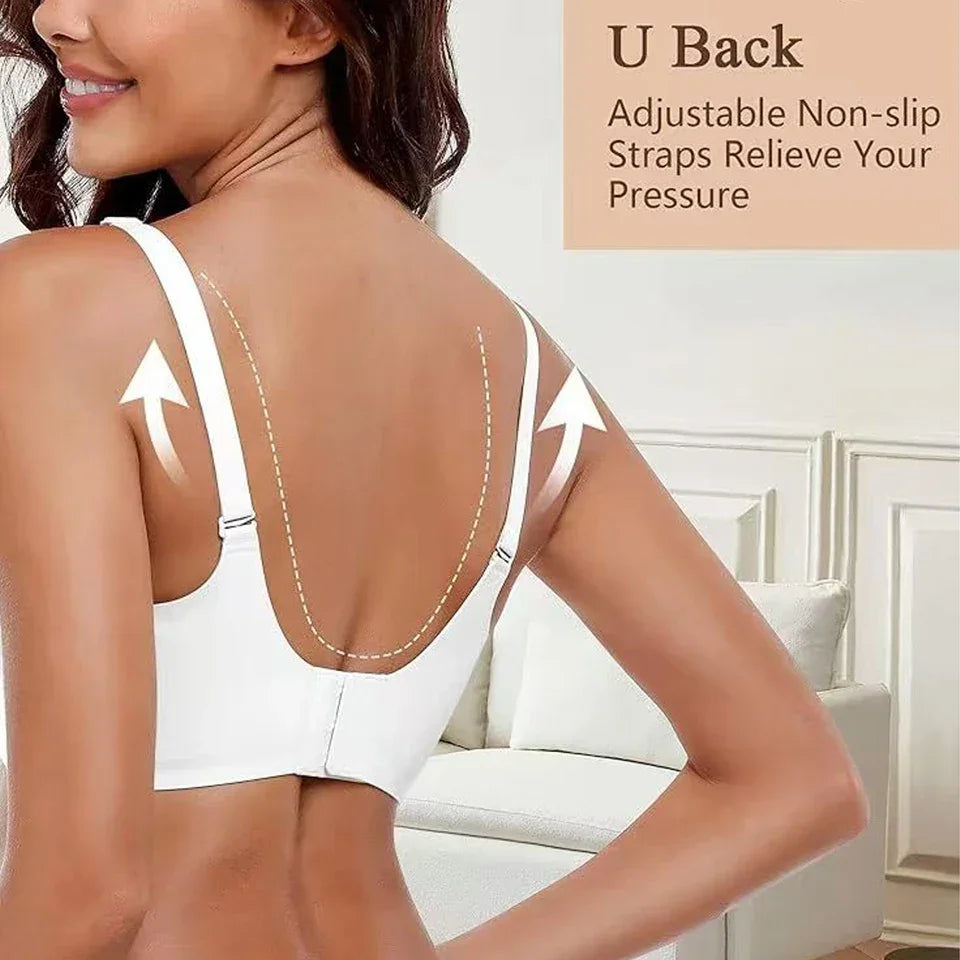 Lingerita™- Nancy- Pehmeä Push Up -rintaliivi – Irrotettavat Kupit, Kaaritueton, Saumaton ja Mukava Jokapäiväiseen Käyttöön - Lingerita-SnapShop